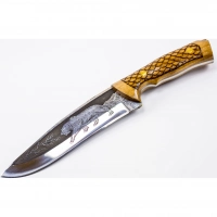 Нож Сафари-2, Кизляр СТО, сталь 65х13, резной купить в Дзержинске